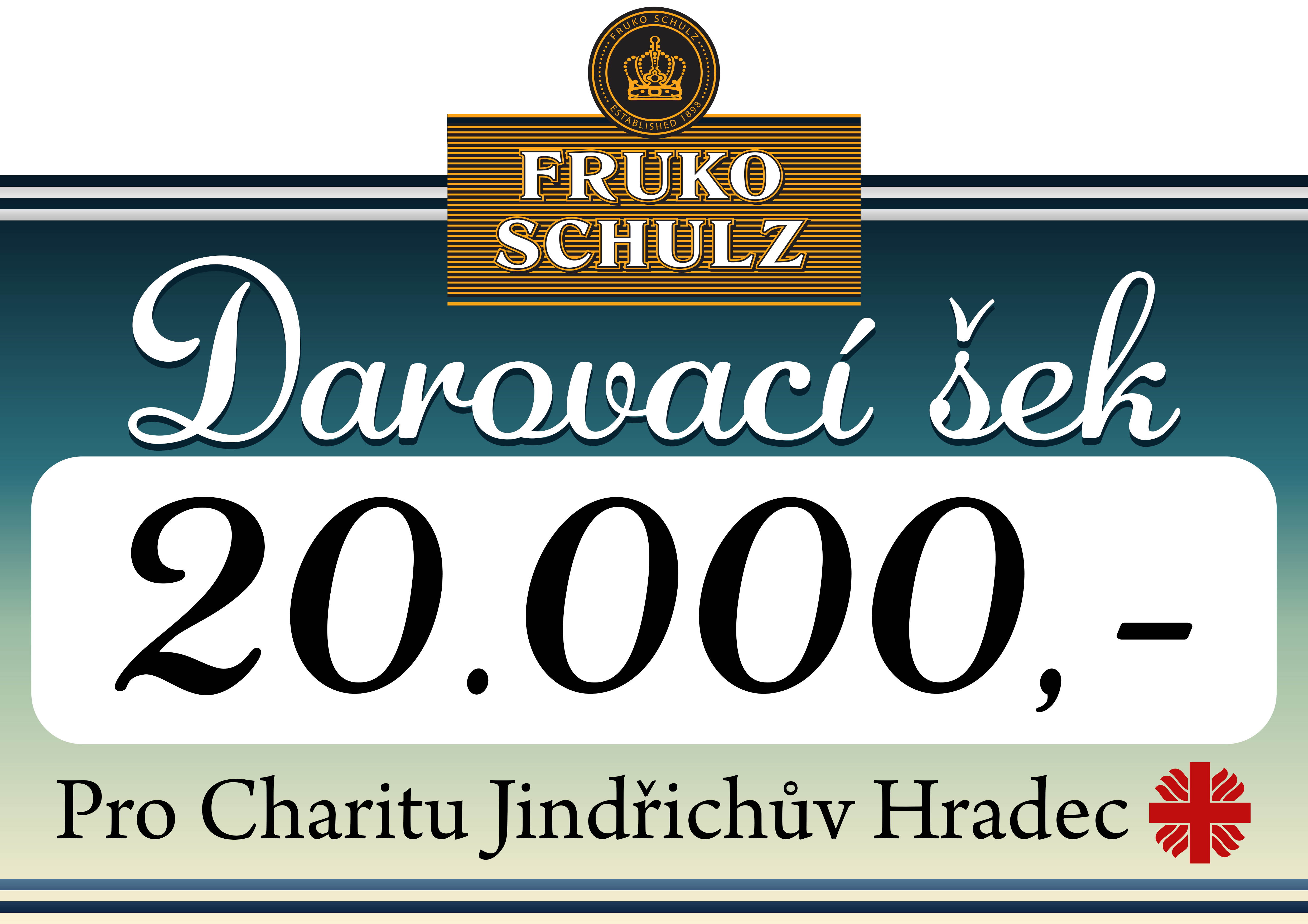 Darovací šek charita